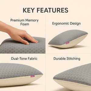 Classical Linen 14 X 14 Inches Square Decorative Throw Pillow Solid Color Memory Foam Padded Neck Cushion <b>Covers</b> Woven Sleeping - Product Image 6