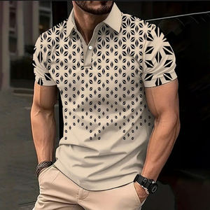 เสื้อโปโลผู้ชายเสื้อโปโลแขนสั้นแบบลำลองเข้ารูปโลโก้ออกแบบได้ตามที่ต้องการ - Product Image 1