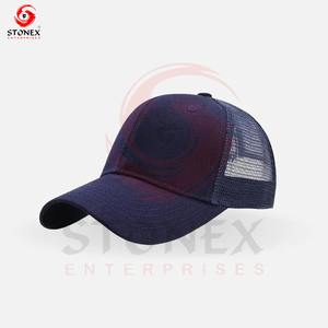 Custom Logo Woven Patch Trucker <b>Hats</b> Mid Profile 6 Panels Sport Caps OEM Vietnam Hip Hop Cotton - Product Image 3