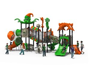 Parque Infantil al Aire Libre HP-OPB 035 Enfocado en la Exploración con Elementos de Puente de Cuerdas - Product Image 1