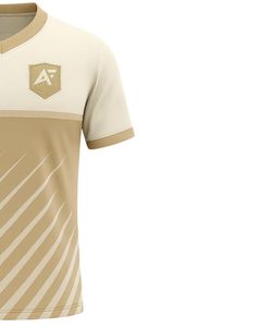 Camiseta Deportiva Personalizada para Hombre, Cuello en V, Color Beige, Poliéster Estampado, Secado Rápido, Transpirable, Jersey Atlético, Logotipo Personalizado, Fabricante OEM - Product Image 4