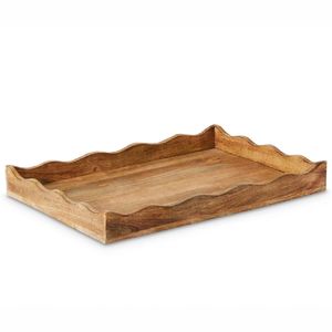 Plateau de service en bois d'acacia durable fait à la main Plateau de charcuterie de luxe et plateau à fromage Plateau rectangulaire décoratif pour la maison - Product Image 5