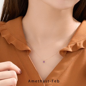 จี้พลอยอะความารีนขนาด10มม. สร้อยคอชุบทองทรงกลมสร้อยคออัญมณีหรูหรา - Product Image 2