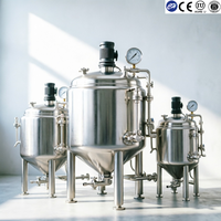 Cuve de mélange industrielle en acier inoxydable 304 avec agitateur, pour liquides chimiques, capacité 200L-5000L, certifiée CE ISO
