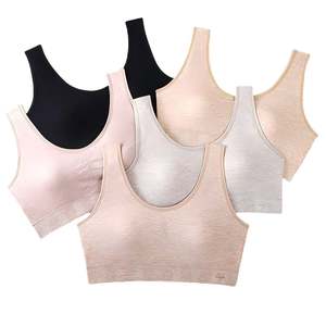 Texlina-Bralette de cuello redondo para mujer, sin costuras, CloudSoft Texture Series, paquete de 10 unidades, hecho de seda helada y poliamida - Product Image 1