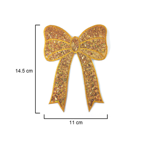 Parche de Lentejuelas de PVC con Diseño de Lazo Bordado, Elegante y Brillante, para Planchar - Product Image 2