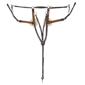 Plastron de polo réglable en cuir véritable résistant, équipement équestre durable, contrôle de l'équitation en écurie, confortable et personnalisable - Product Image 3