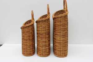 Juego de 3 Cestas Colgantes de Mimbre Hechas a Mano, Almacenamiento de Ratán Natural con Forma de Animal, Ecológicas, Modernas, Multifuncionales, Hechas en Vietnam - Product Image 2