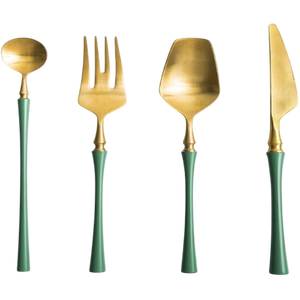 Ensembles de couverts de restaurant de mariage en acier inoxydable plaqué or de haute qualité ensemble de couverts en argenterie pour conception personnalisée - Product Image 6