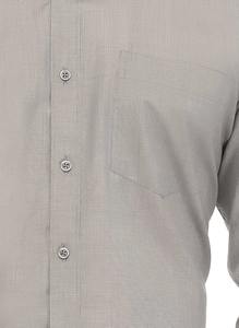 Camisa Formal Gris Sólida de Calidad de Exportación para Hombres de Negocios y Profesionales Corporativos Disponible a Precio Competitivo desde India - Product Image 3