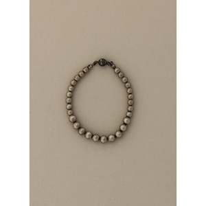 Vintage Bohemian <b>Silver</b> Beaded <b>Bracelet</b> Graduated Ball Number Shape Wrap <b>Charm</b> Religious Style for Gift Pearl Diamond Main - Product Image 1