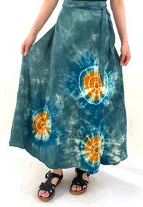 Jupe longue décontractée pour femme en viscose 100% de haute qualité, imprimé soleil, style ethnique, douce, écologique et respirante, idéale pour la plage et l'été - Product Image 5