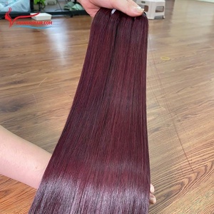 Extensiones de Cabello Humano Vietnamita Liso Natural Tinte Morado de Calidad Premium para Salones y Venta al por Mayor - Product Image 6