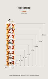 SR14 scarpiera semplice mensola multistrato porta casa in affitto piccoli spazi ristretti per l'abbigliamento - Product Image 2