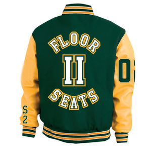 <b>Men's</b> High Quality Letterman Varsity <b>Jacket</b> Genuine Leather Hooded Collar Embroidery Winter <b>Smart</b> Stylish Sleeves - Product Image 2