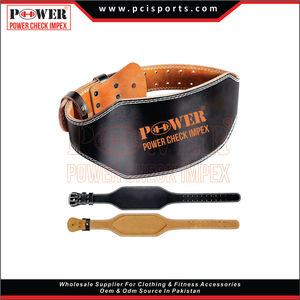 Cinturones de cuero para levantamiento de pesas Color negro Powerlifting Deadlift Back Support Gym Belt - Product Image 6