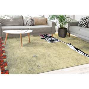 Tapis imprimé moderne, petit tapis antidérapant, lavable en machine, décoratif, avec poils doux - Product Image 2