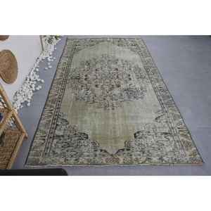 Alfombra de retazos de lana Vintage de 4,9x8,6 pies, verde, Beige, área grande, sala de estar alfombra para, tamaño 9x12, respaldo de látex para decoraciones del hogar - Product Image 1