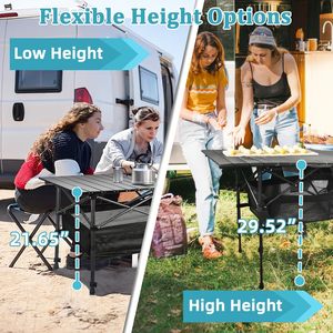 Nw 6LBS leggero in alluminio pieghevole tavolo da campeggio portatile all'aperto Picnic spiaggia barbecue Grill cortile Van vita con borsa per il trasporto - Product Image 3