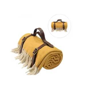 Manta de lana de espiga de mango supersuave, superventas, técnica tejida, uso en temporada de invierno, precio de fábrica - Product Image 3