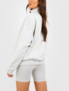 Ensemble de shorts pour femmes OEM, épais, ample, avec col demi-zippé, séchage rapide, léger, pour la salle de sport, la course à pied, taille élastique, fermeture à deux pièces - Product Image 3