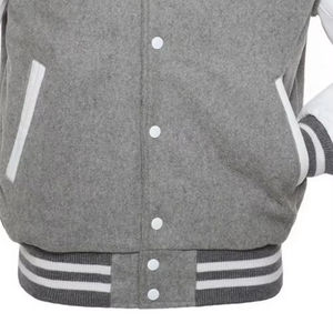 Cuerpo de lana transpirable de alta calidad y mangas de cuero Varsity Jacket Men Autumn College Baseball Letterman Chaqueta de invierno para hombres - Product Image 6