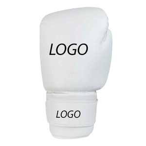 Venta caliente guantes de boxeo de cuero blanco profesionales personalizados para entrenamiento y uso profesional - Product Image 5