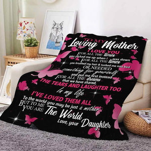 Cadeaux pour la fête des mères, best-seller, couverture en tricot personnalisée, design commémoratif, pour ma maman, couverture douce et chaude pour le canapé - Product Image 2