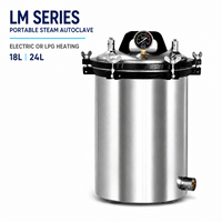 Stérilisateur à vapeur sous pression autoclave, capacité personnalisable 18L/24L, compatible DCM, pour laboratoire