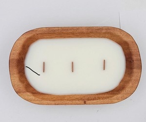 เทียนแอคอร์นแบบทำมือทำจากไม้โถแป้งชามกุหลาบแบบใช้มือมีกลิ่นหอมไส้เทียนทำจากไม้จากเวียดนาม - Product Image 6