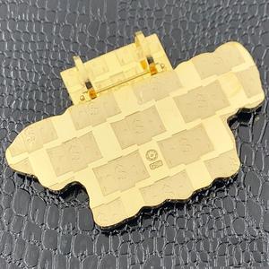 Colgante personalizado de moissanita de oro blanco de 14 quilates VVS corte princesa real estilo Hip-Hop letra colgante personalizado forma de diamante chapado en oro - Product Image 2