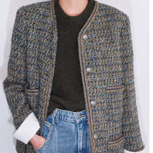 Fleece <b>Women</b> Sweater <b>Cardigan</b> 100%pure Cashmere Winter Breathable <b>Women</b> Vintage Warm Turn Down Collar Zipper <b>Thick</b> Knit Sweater - Product Image 6