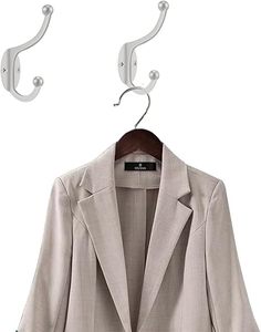 ตะขอแขวนเสื้อคลุมแบบคู่สำหรับแขวนเสื้อผ้าอุปกรณ์ติดผนังสีดำกันสนิมตะขอแขวนเสื้อโค้ทราวแขวนผ้าเช็ดตัวกุญแจกระเป๋าหมวก - Product Image 3