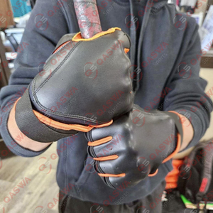 Gants de frappeur de baseball en cuir à manchette longue et courte entièrement personnalisés Gants de frappeur de baseball légers et antidérapants pour jeunes adultes - Product Image 3