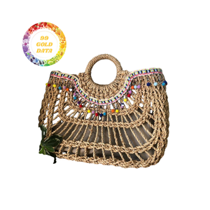 Sac à bandoulière en jacinthe d'eau fabriqué à la main | Mode durable | Parfait pour les sorties décontractées et les consommateurs soucieux de l'environnement - Product Image 1