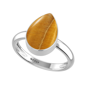 925 Sterling Silver <b>Ring</b> Bezel Setting <b>Tiger</b> <b>Eye</b> Gemstone Mix Shapes Classic Wedding Party Trendy Fashionable Unisex - Product Image 4