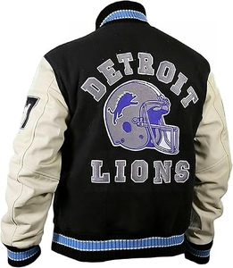 Chaqueta Universitaria de Lana de los Detroit Lions, Estilo Bomber, de Eddie Murphy, de la Película Beverly Hills Cop, para Hombre - Product Image 2