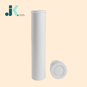 Tubo efervescente blanco HDPE de alta calidad, botellas de plástico para embalaje de 10 píldoras, soluciones OEM/ODM para botellas de plástico M0330 - Product Image 1