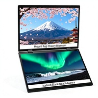 Écran LCD double 14 pouces, extension vers le haut et vers le bas, affichage 1080p, moniteur portable triple, extension pour ordinateur portable