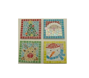 Posavasos con diseño de mosaico de Papá Noel, posavasos con diseño de árbol para manualidades, pintura con grafiti, nuevo aspecto, superventas - Product Image 1