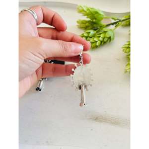 Lana Waatsa 18K Gold Diamond & Red Coral Drop <b>Earrings</b> with Sterling Silver Cluster Blossom <b>Post</b> Dangle for Weddings - Product Image 5