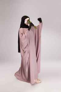 Meilleure qualité élégant droite islamique Bisht Abaya robe pour les femmes vêtements quotidiens vêtements modestes pêche laine tissu prix compétitif - Product Image 4