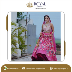 Luxury Indian Clothing Georgette 3 Meter <b>Flare</b> (12 Kali) <b>Sequins</b> Embroidery Work Lehenga Choli with Cancan and Canvas Patta - Product Image 3