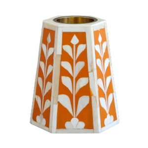 Quemador de incienso indio de lujo con incrustaciones de hueso, diseño moderno de alta gama, patrón floral duradero, aspecto elegante, decoración aromática y ecológica. - Product Image 1