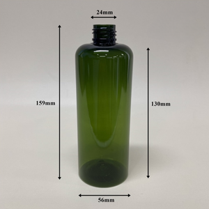 Verde PET plástico 300ml botella de Gel de ducha hombro ecológico 24mm 29G cosméticos embalaje para champú loción crema facial - Product Image 2