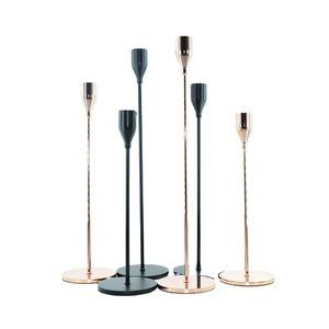 Black Bowmore Candlestick Mold Candle Chimney Holder Centros de mesa para mesa de boda Tealight Holder Gold - Product Image 1