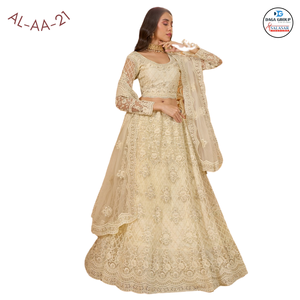 Superbe chemisier indien traditionnel Belle broderie de cordon Dupatta Pierre lourde pour la saison des mariages - Product Image 2