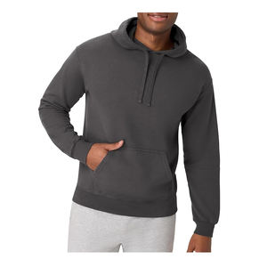 Sweats à capuche pour hommes en tissu molletonné polyester/coton délavé à l'acide, motif uni, col à capuche - Product Image 6