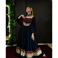 Robes décontractées vintage modestes à manches longues, longueur ras du sol, taille naturelle, broderie en dentelle à sequins, prix de gros personnalisé