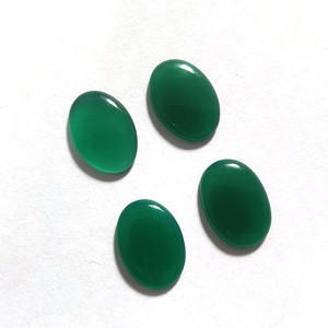Onyx vert naturel et agate 17x12mm Cabochon ovale 20CTS pierres précieuses en vrac 20CTS pierres Druzy rondes en argent pour la fabrication de bijoux - Product Image 6